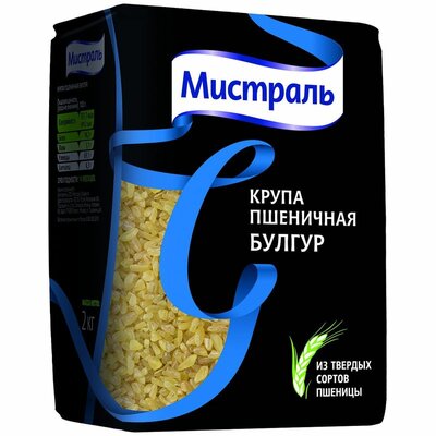 Крупа Мистраль пшеничная Булгур, 2 кг