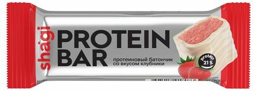 Батончик протеиновый Protein Rex Shagi со вкусом клубники 40 г