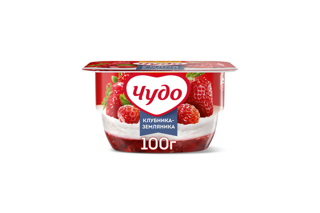 

Творог взбитый Чудо Клубника-Земляника 4% 100 г