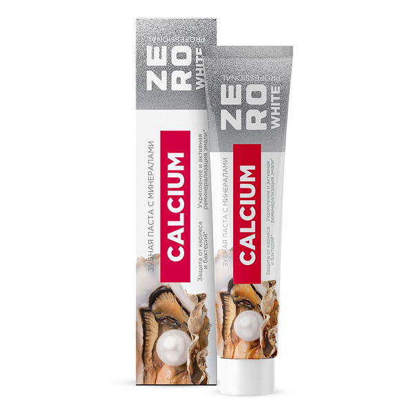 Зубная паста Zero White Calcium с минералами укрепляющая 100 г