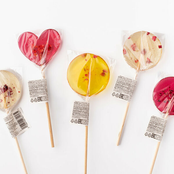 Карамель Кристальные ягоды на палочке в ассортименте