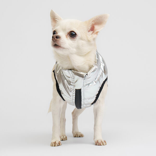 Куртка для собак Rurri серебрянная двухсторонняя XS