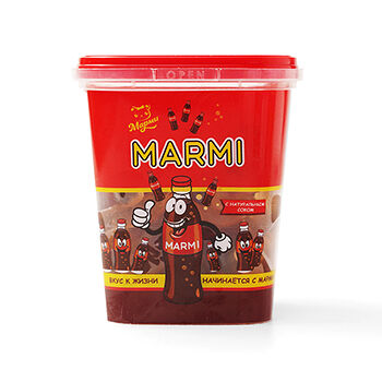 Мармелад Марми жевательный желейный c соком в форме бутылочки колы, 250 г