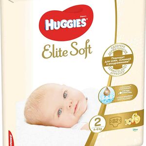 Подгузники Huggies Elite Soft 2 (4-6 кг), 82 шт.