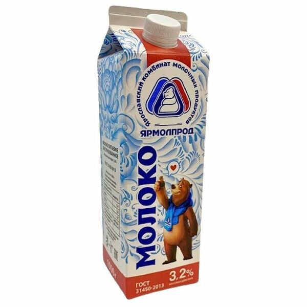 Молоко питьевое пастеризованное Ярмолпрод 3,2%
