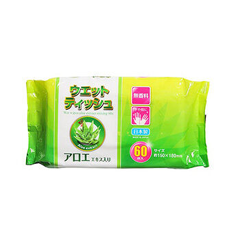 Салфетки для рук влажные с экстрактом алоэ, Can do, 60 шт., Япония