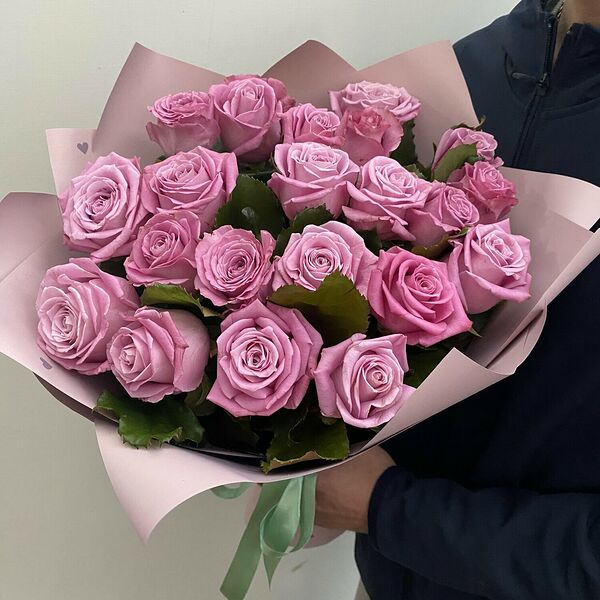 Букет из 21 розовой розы