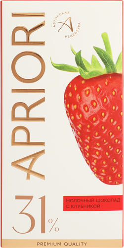 

Шоколад молочный Apriori с клубникой 85 г
