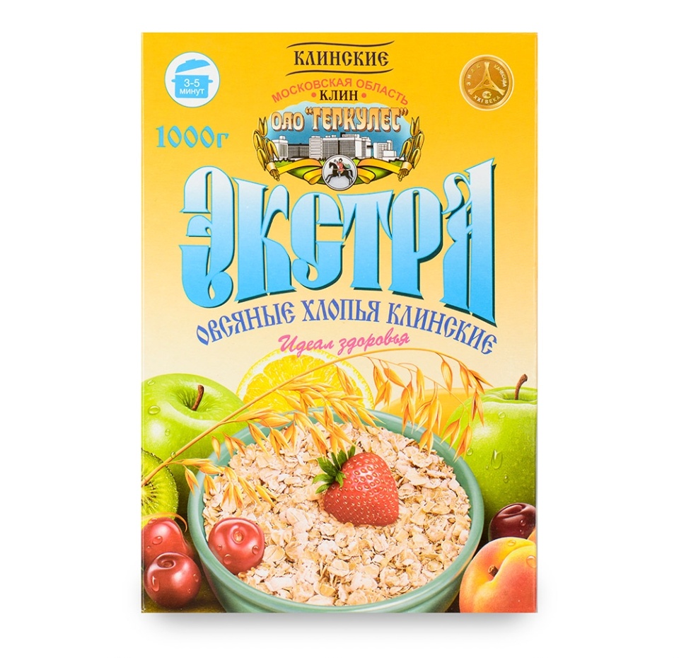 

Хлопья овсяные Клинские экстра, 1 кг