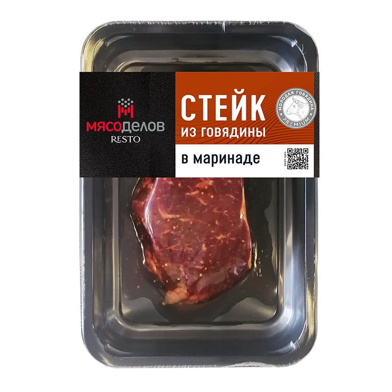 

Говядина Мясоделов стейк в маринаде охлажденный 300 г