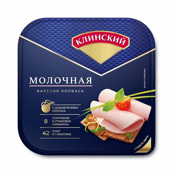 Колбаса вареная Клинский Молочная нарезка, 190г