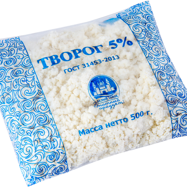Творог БЕЛЫЙ ЗАМОК 5%, без змж