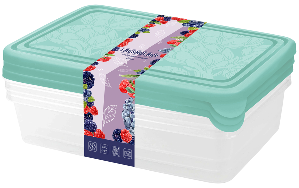 Набор контейнеров для продуктов Plast Team Artichoke 1,35 л, 3 шт