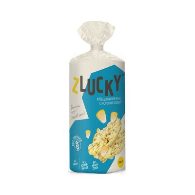 Хлебцы хрустящие Z Lucky Кукурузн с морской солью 95г