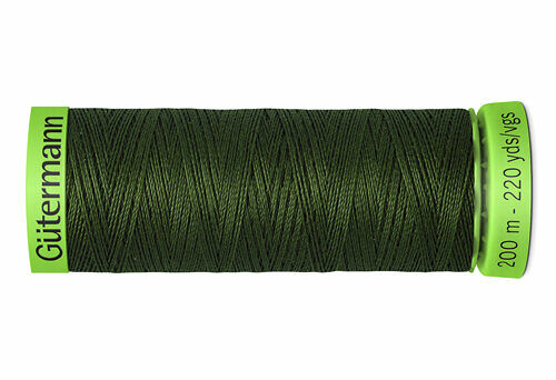 744581 Нить Extra Fine 150 для особо деликатных тканей, 200м, 100% п/э Gutermann(597 т.хаки)