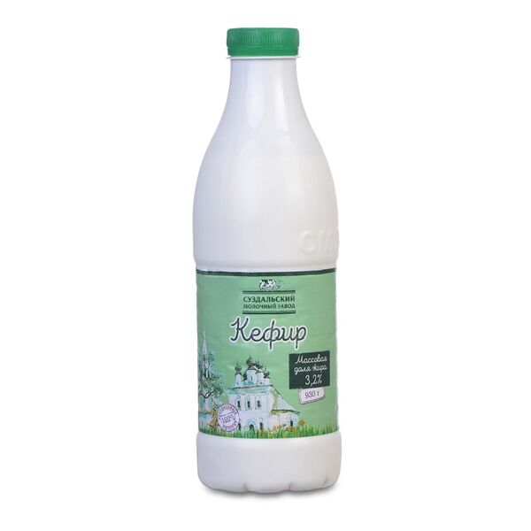 Кефир Суздальский молочный завод 3,2%, 930 г