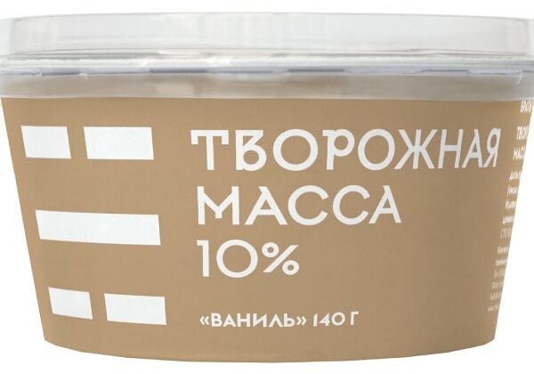 Масса творожная Братья Чебурашкины с ванилью 10% 140г