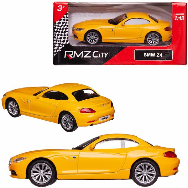 Машинка металлическая Uni-Fortune RMZ City 1:43 BMW Z4 , Цвет Жёлтый