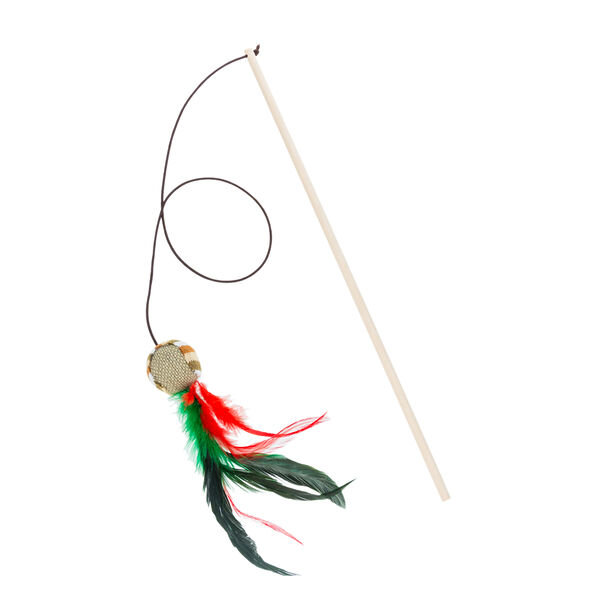 Игрушка для кошек Дразнилка Мячик вязаный, 40 см