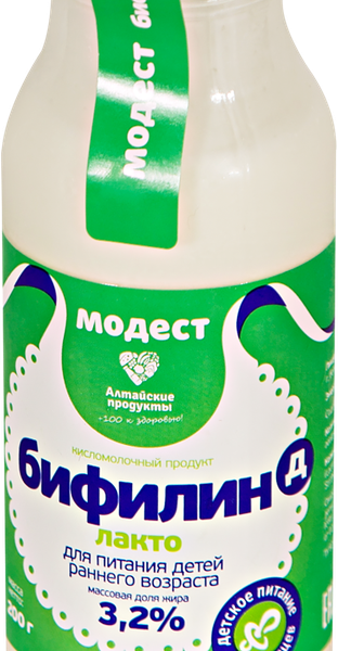 Бифилин Д детский Модест лакто с 8 мес. 3,2% 200 г