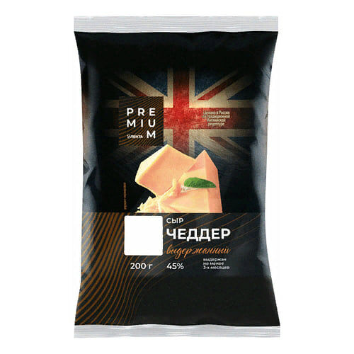 Сыр PREMIUM CLUB Чеддер выдержанный 45% без змж