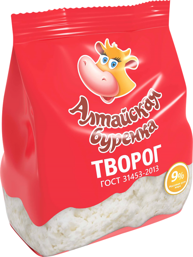 

Творог Алтайская Буренка 9%, без змж 450 г