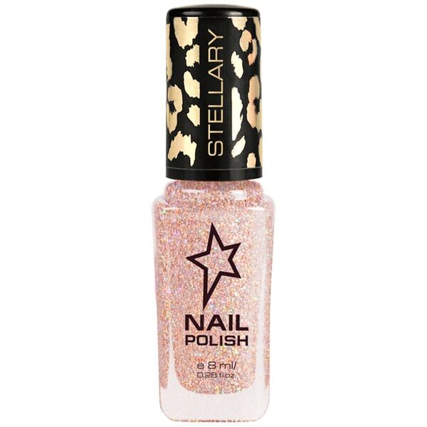 Лак для ногтей Stellary Nail polish тон 102 светло-бежевый с блестками 8мл