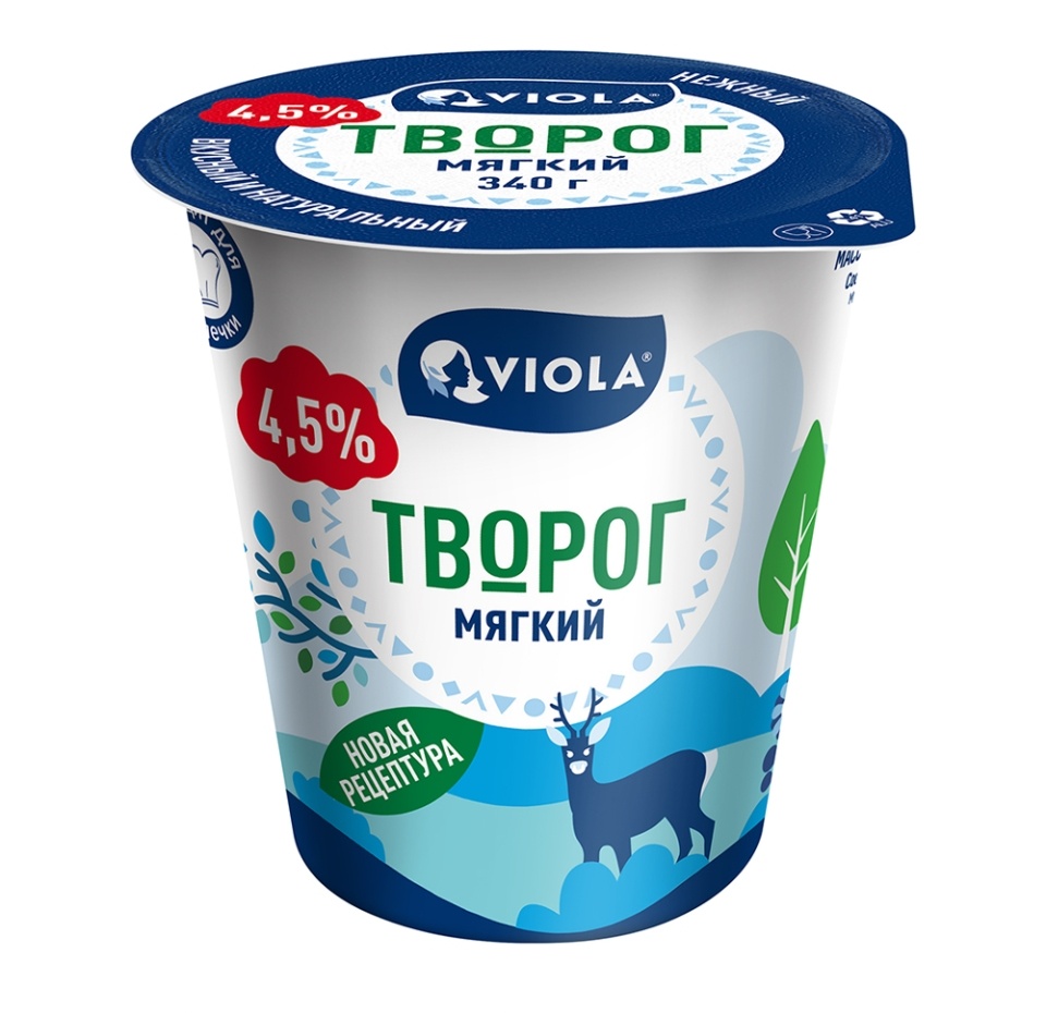 

Творог Viola Мягкий 4,5%, 340 г
