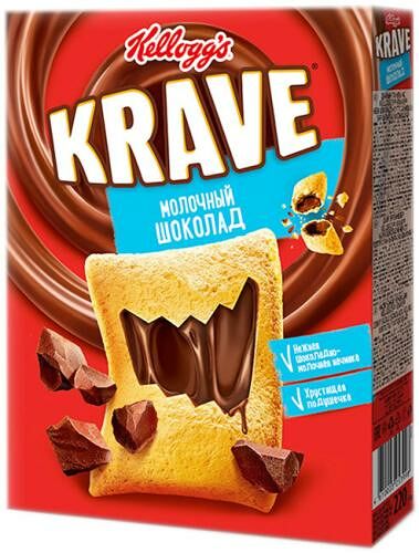 Готовый завтрак Kellogg's Krave молочный шоколад, 220г