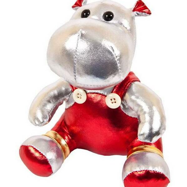 Игрушка мягкая Abtoys Бегемот серебристый, 16 см, Арт. M2110