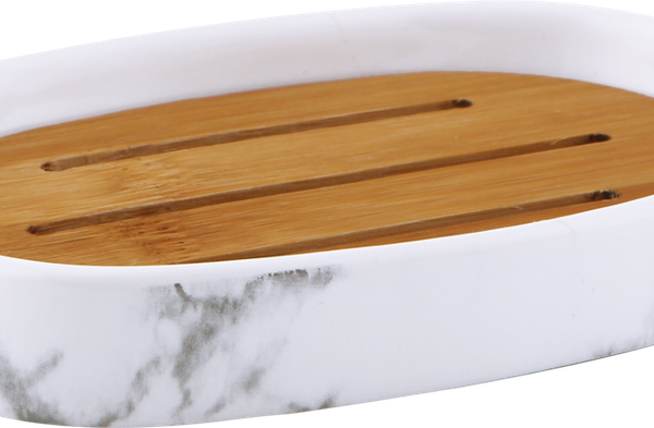 Мыльница Homeclub Mineral доломит бамбук Арт. LK2072704