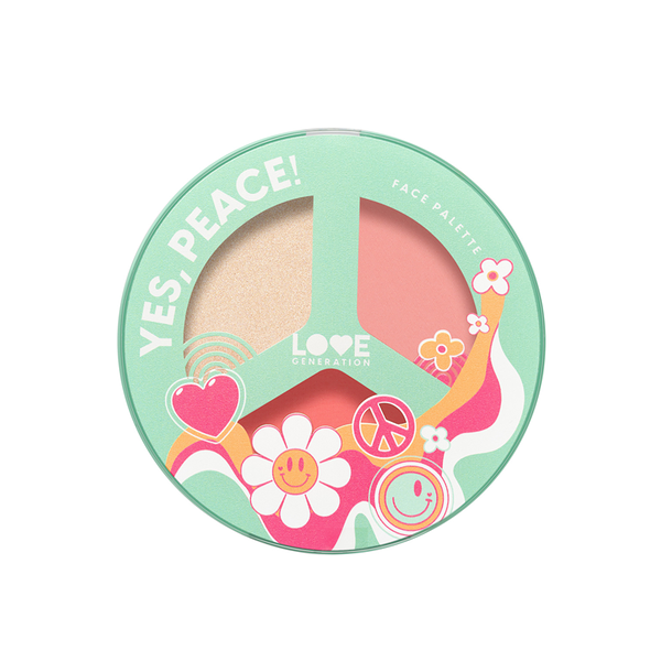Палетка для лица Love Generation Yes, Peace! т. 02 Cheeky glow 9.6 г