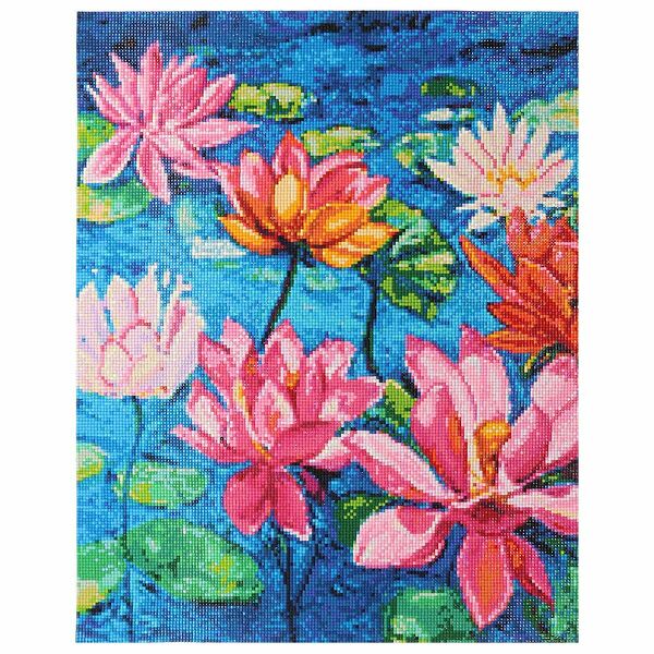 Cr 450051 Алмазная мозаика 'Кувшинки в пруду', 40*50см, Cristyle