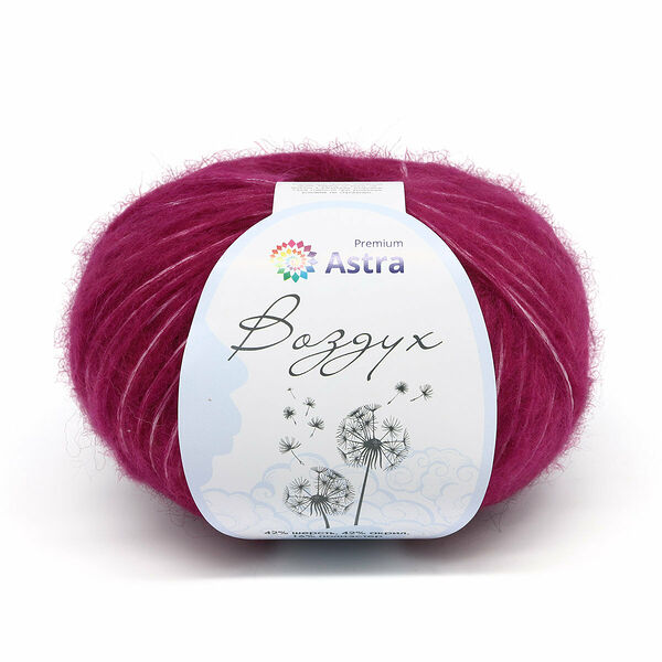 Пряжа Astra Premium 'Воздух' (Air) 50гр. 140м (42% шерсть, 42% акрил, 16% полиэстер)(07 фуксия),шт