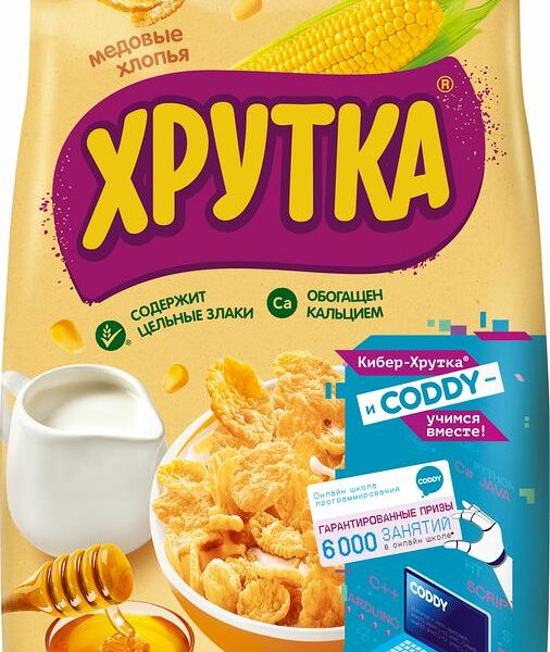 Хлопья кукурузные Хрутка Медовые
