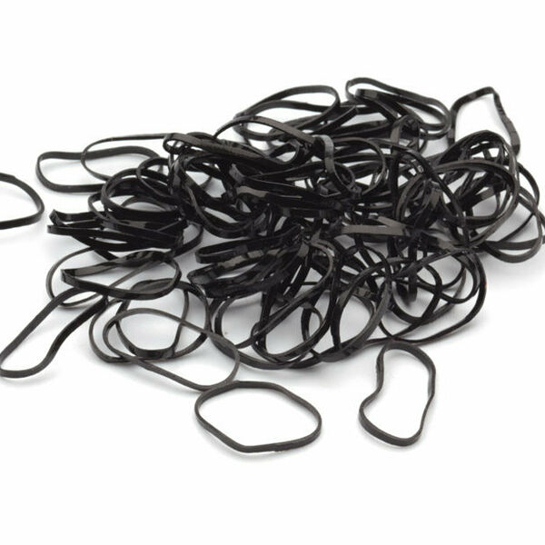 ГУРМАНДИЗ Набор резинок для волос черный, 100 шт.
