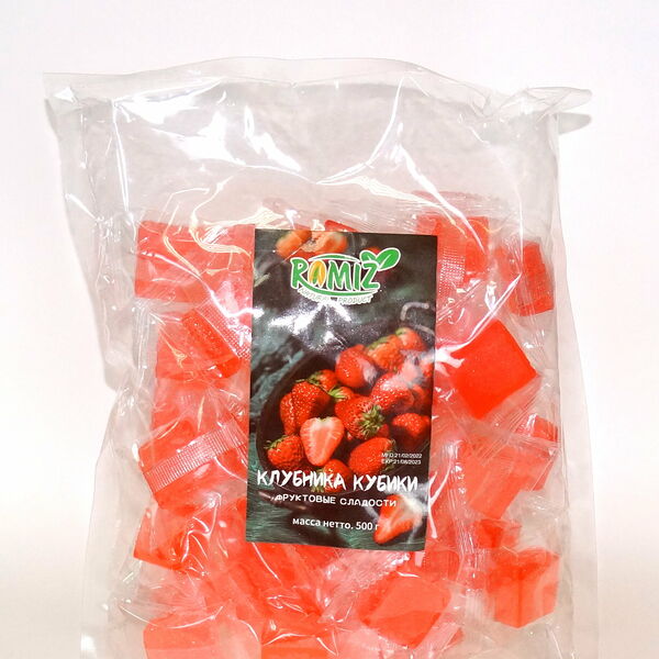 Кубики желейные со вкусом клубники