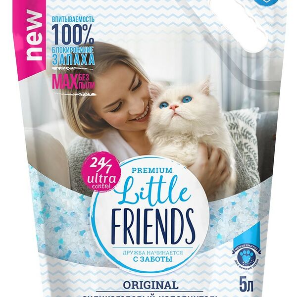 Little Friends Original наполнитель силикагелевый впитывающий 2 кг.