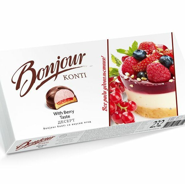 Десерт Bonjour со вкусом ягод, 232г