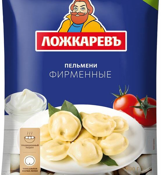 Пельмени Ложкаревъ Фирменные 900г