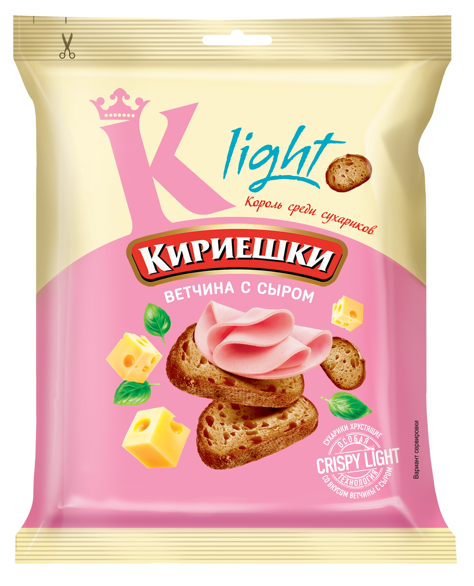 Сухарики Кириешки Light 33гр Сливочный сыр - купить по выгодной цене с доставкой