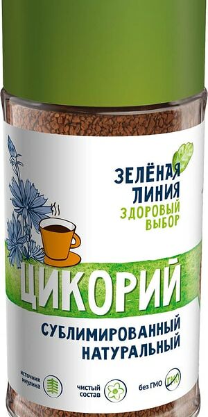 Цикорий Зеленая линия натуральный растительный сублимированный 85г