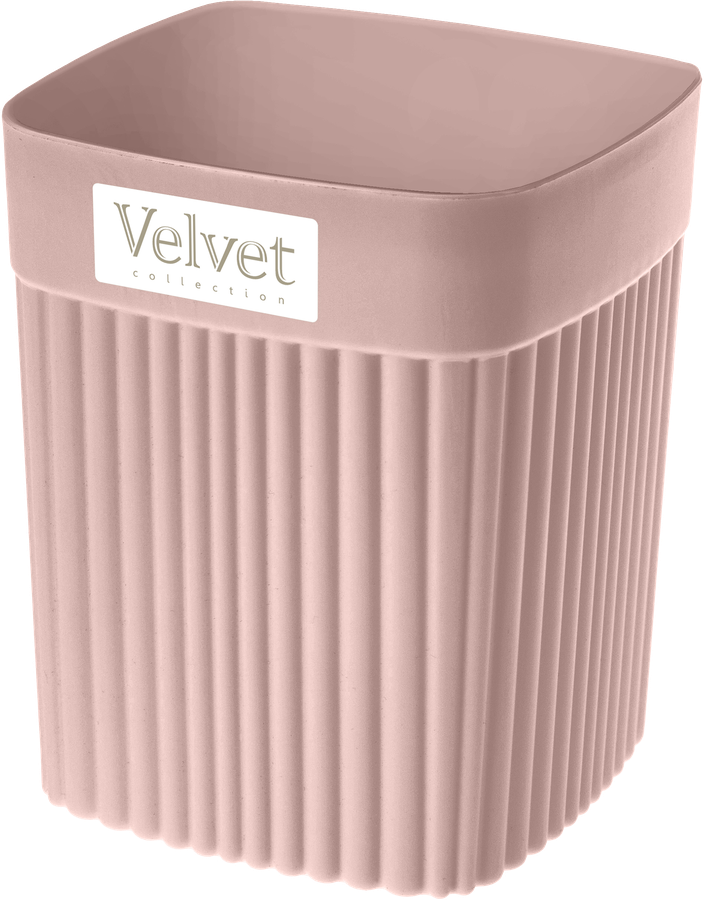 

Стакан для зубных щеток БЫТПЛАСТ Velvet, пластик, розовый