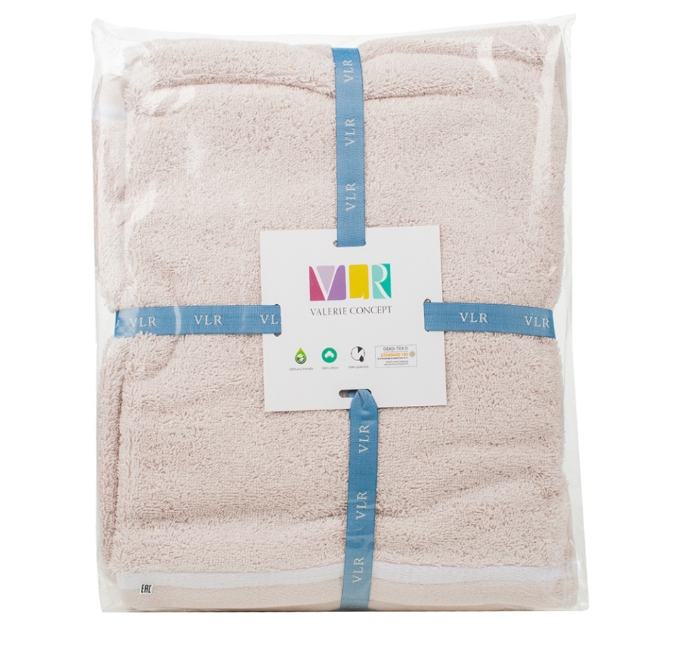 

Полотенце Valerie Concept TR4S2, бежевое 50х100 см, 100% хлопок, Турция