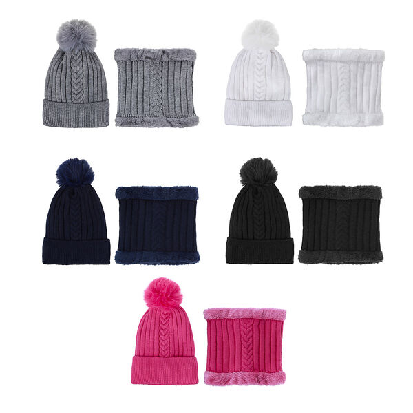 Galante комплект детский 2 пр: шапка р 54-56 и шарф-хомут 20х18см, 5 цветов, мп22-09