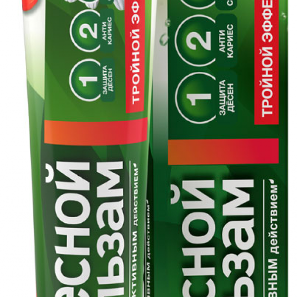 Зубная паста Лесной бальзам Тройной эффект ромашка и облепиха