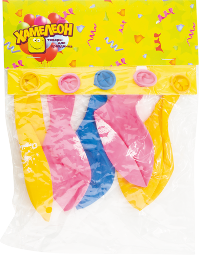 

Набор шариков ХАМЕЛЕОН Поздравления 30см, 5шт