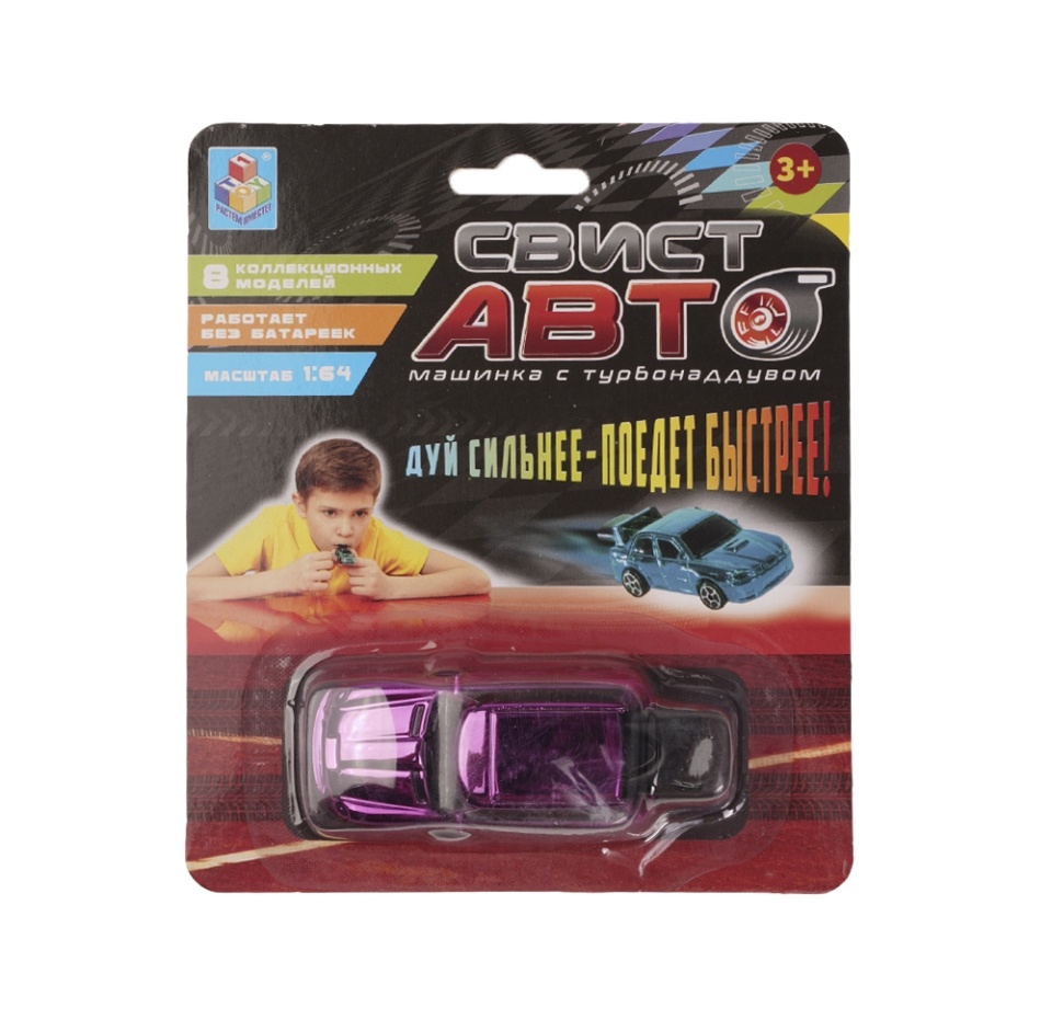 

Машинка свист-авто 1Toy, 8 см 1 шт. в ассортименте