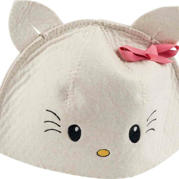 Шапка банная детская Невский банщик Китти вышитая, размер 52-54