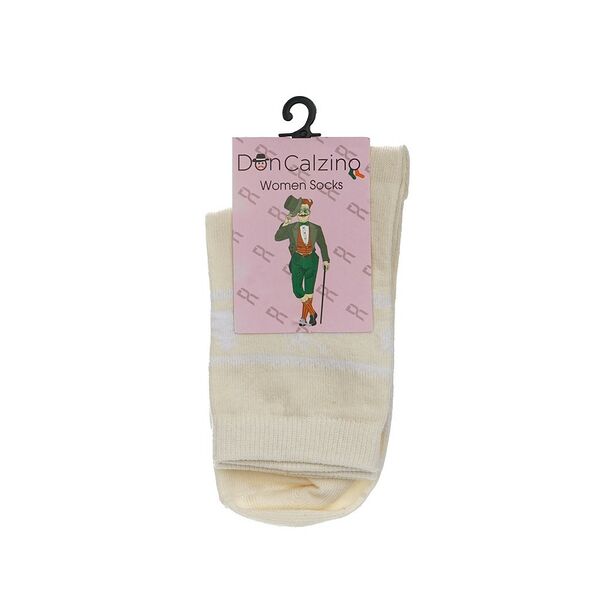 Женские носки Don Calzino Скандинавские олени молочный р.23-25